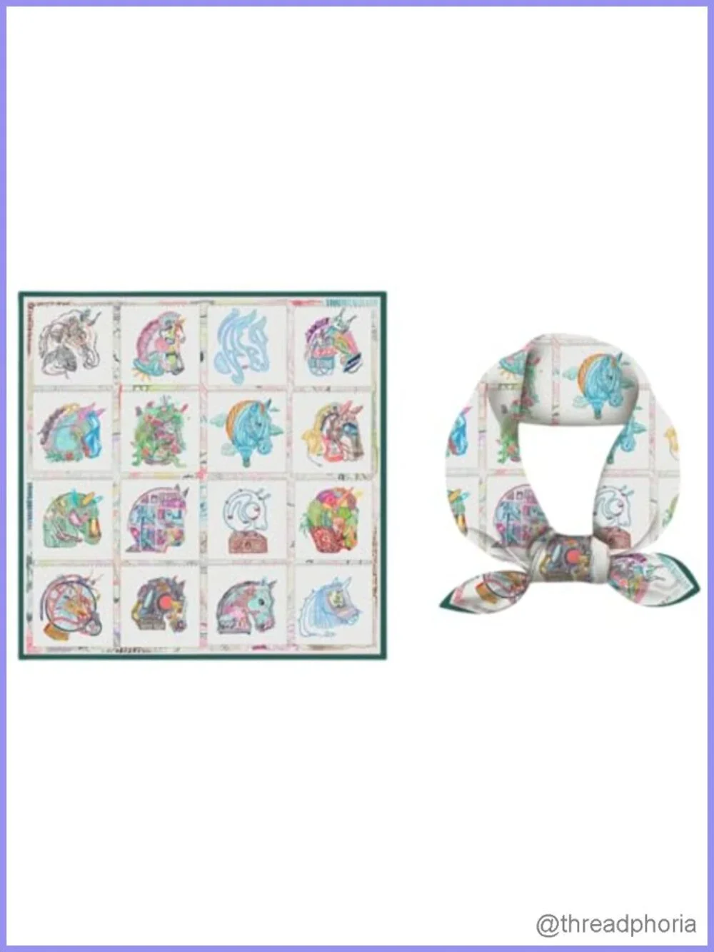 Silky Square Head Scarf Bandana - Lightweight Polyester Twilly Hair Wrap